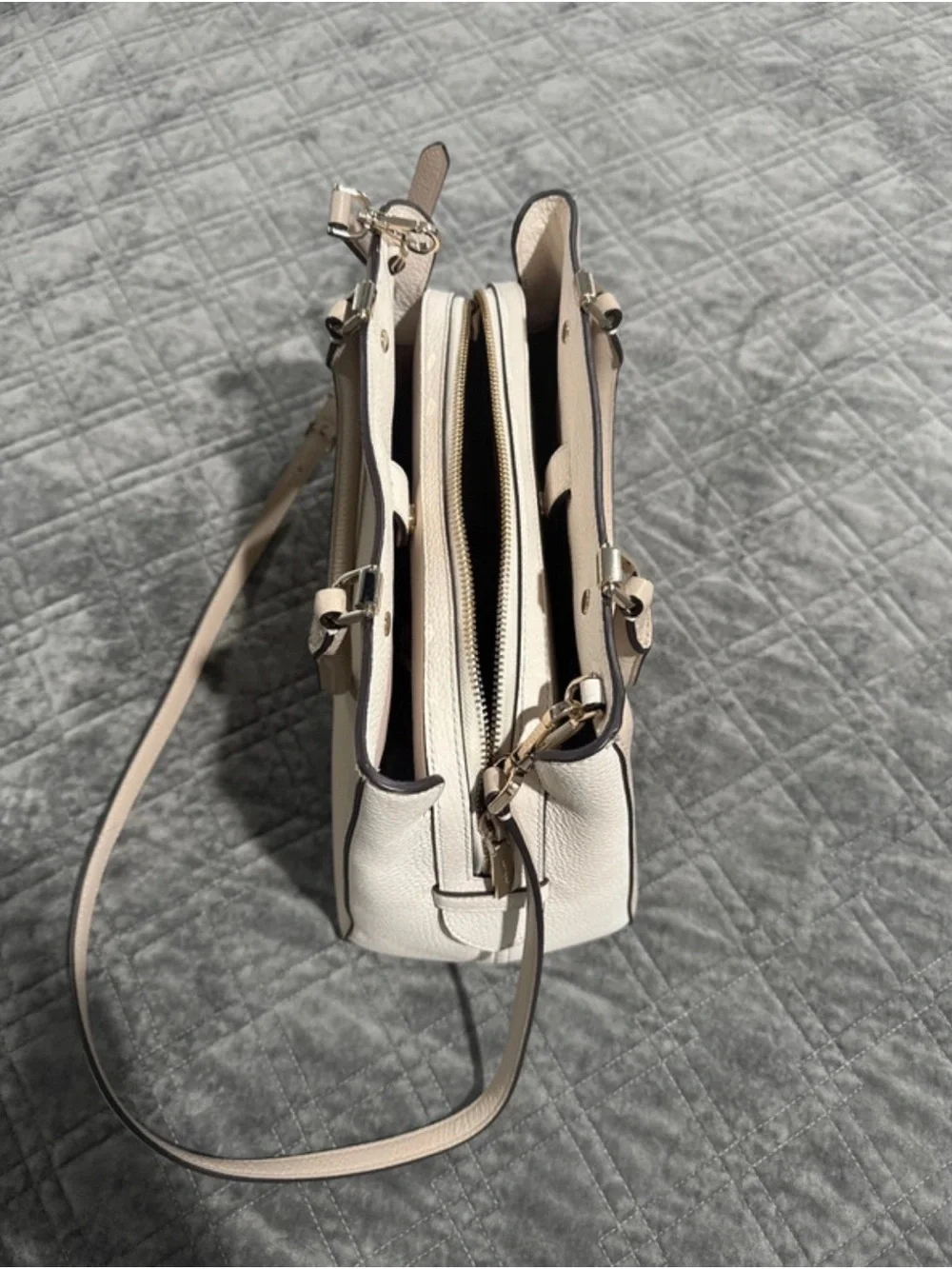 kate spade Pebbled Leather Satchel with Gold Hardware